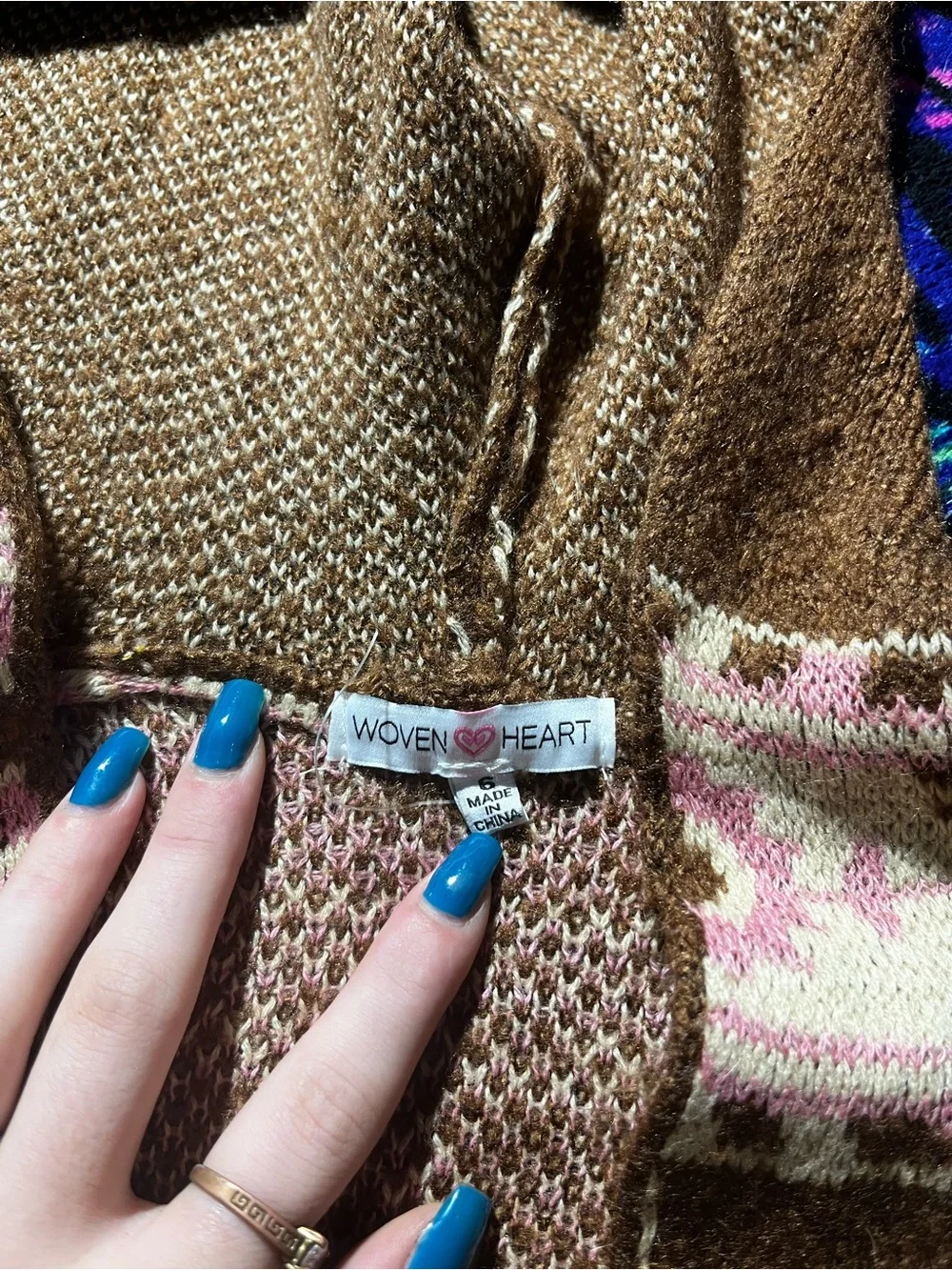 Woven Heart cozy aztec